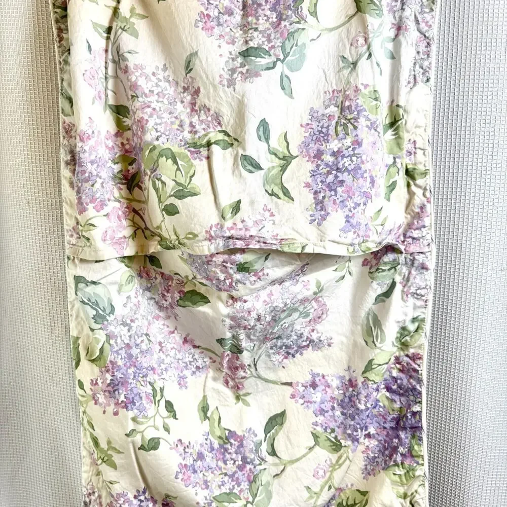 2 Vintage Lauren Ralph Lauren King Pillow Shams Cape Elizabeth Purple Lilac
